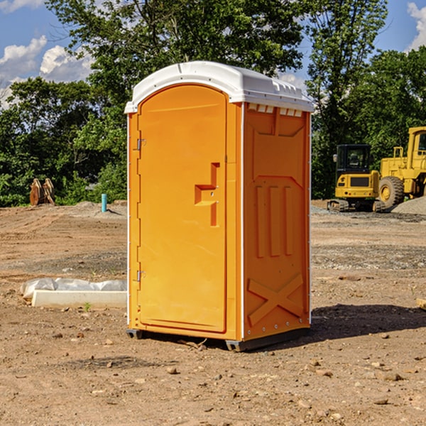 how often are the portable toilets cleaned and serviced during a rental period in Funkstown